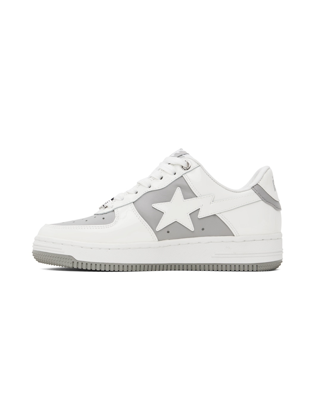 White & Gray STA #6 Sneakers - 3