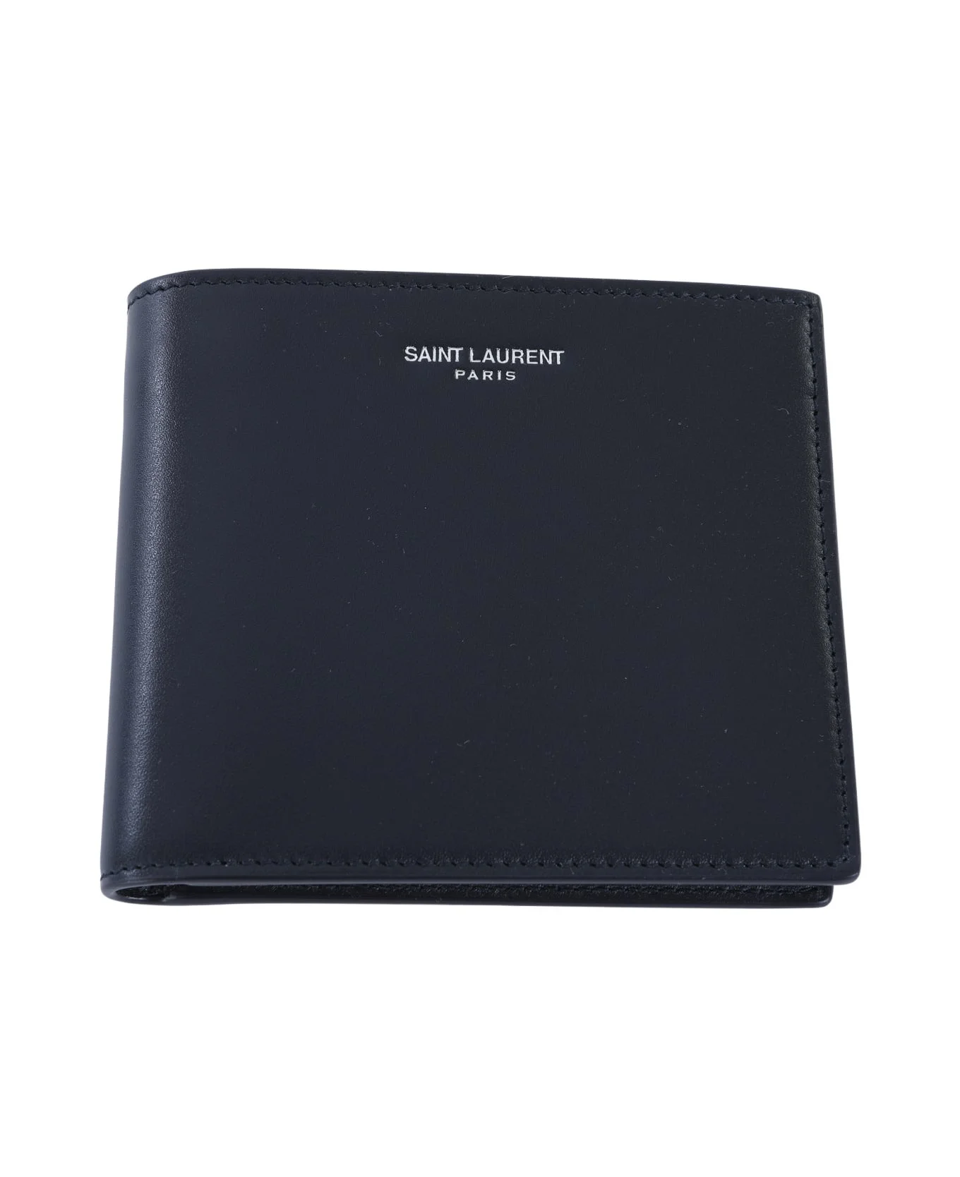 Dark Blue Leather Wallet - 1