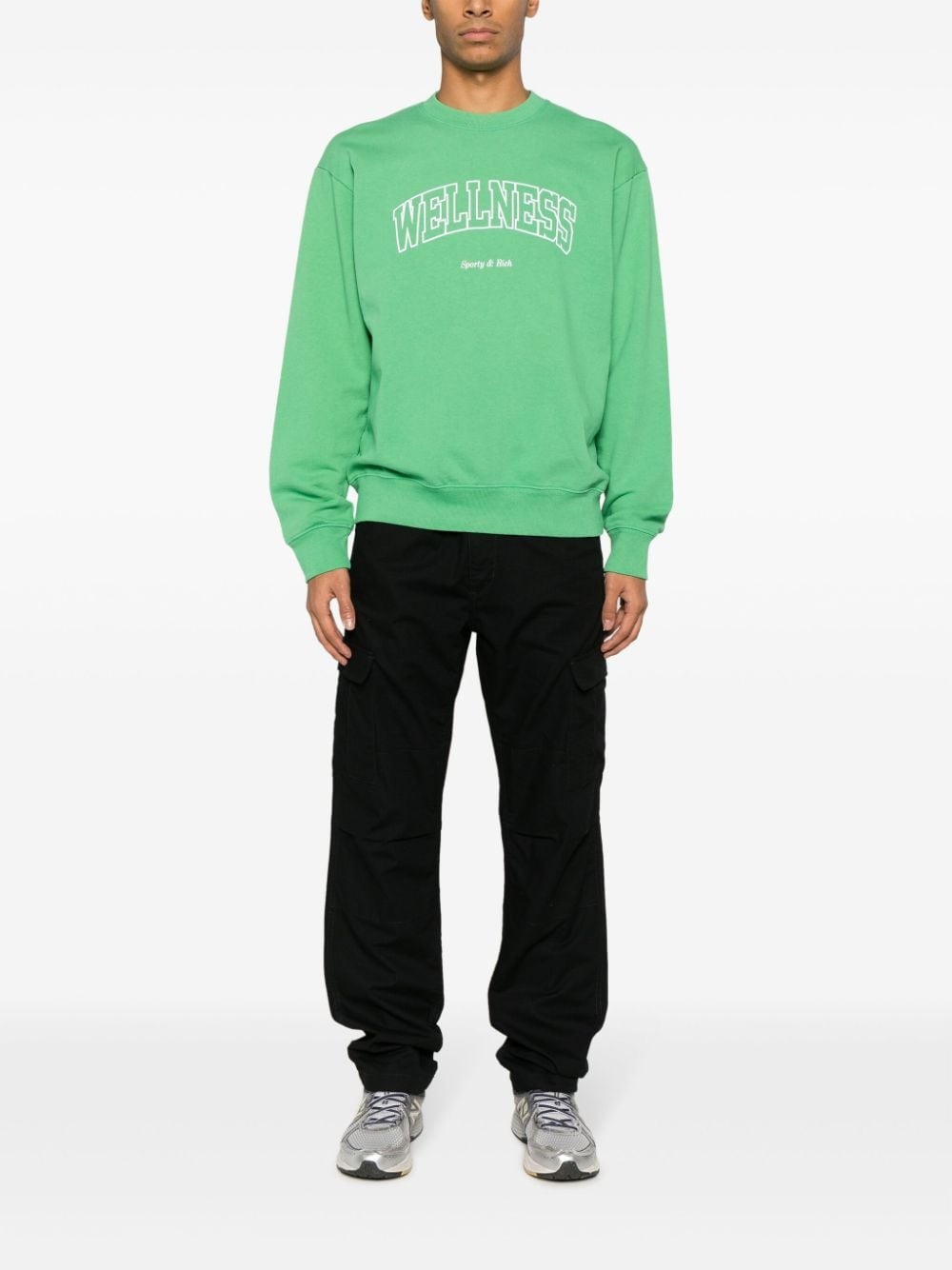 slogan-print cotton sweatshirt - 3