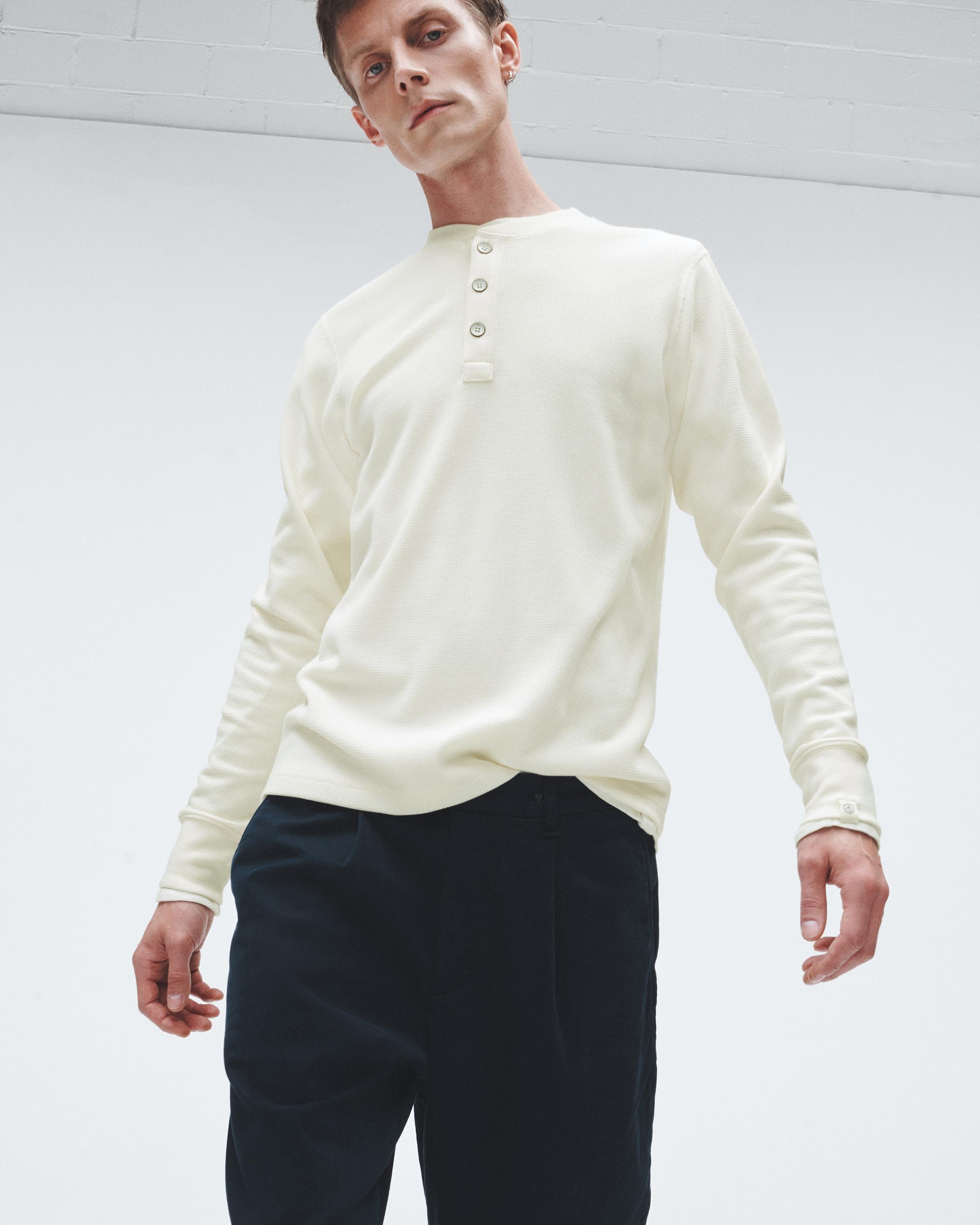 Lightweight Waffle Henley
Cotton T-Shirt - 6