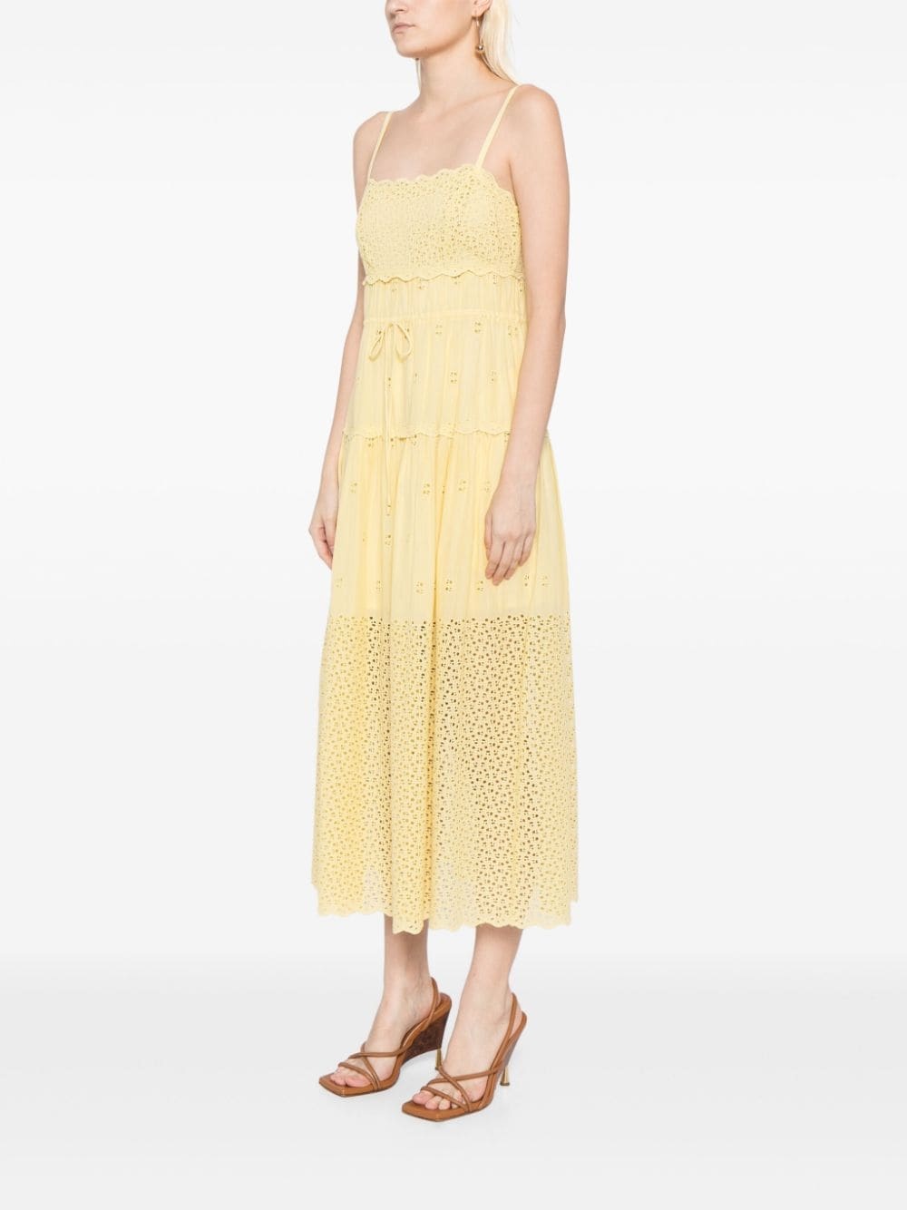 Isadore broderie-anglaise midi dress - 3