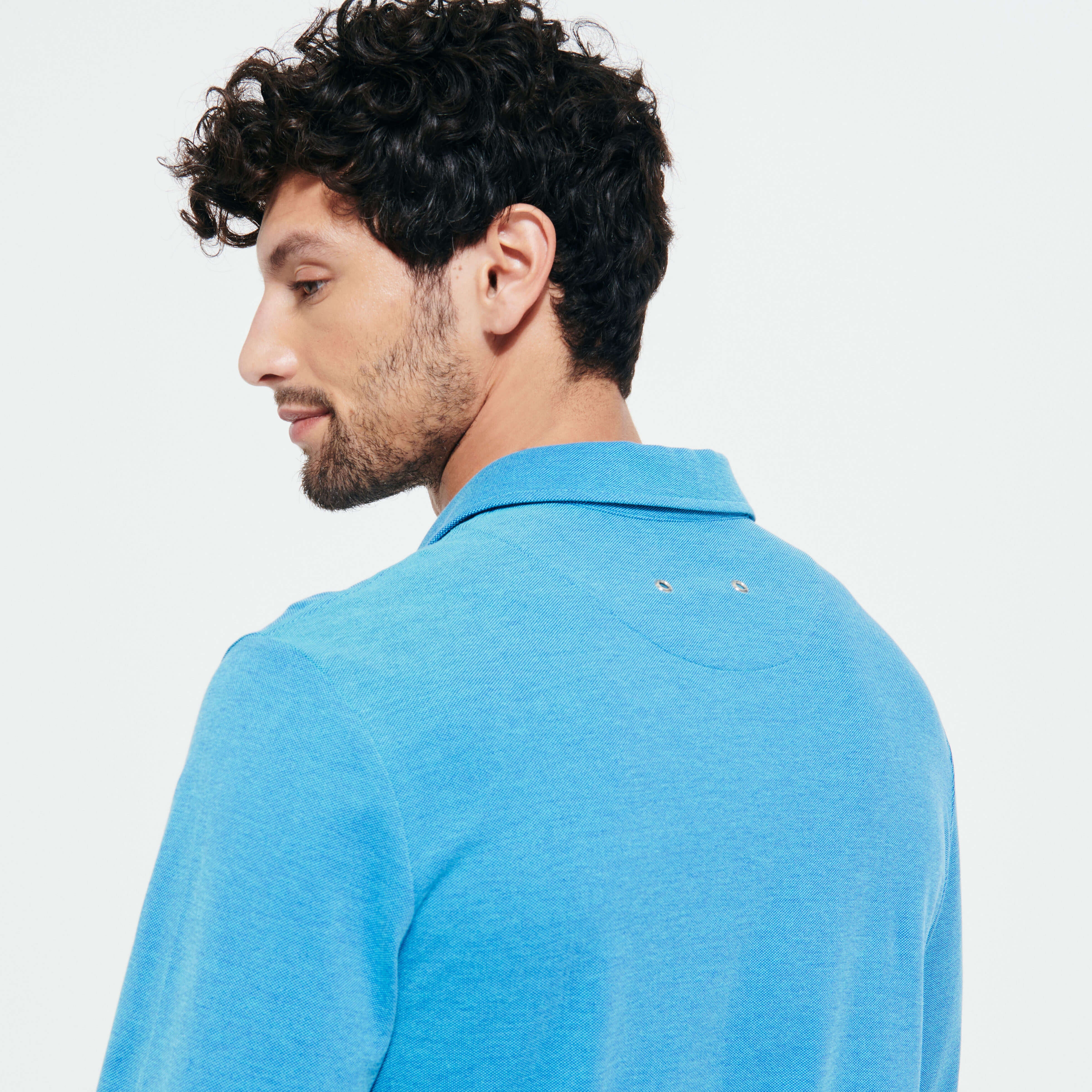 Men Changing Cotton Pique Shirt - 7