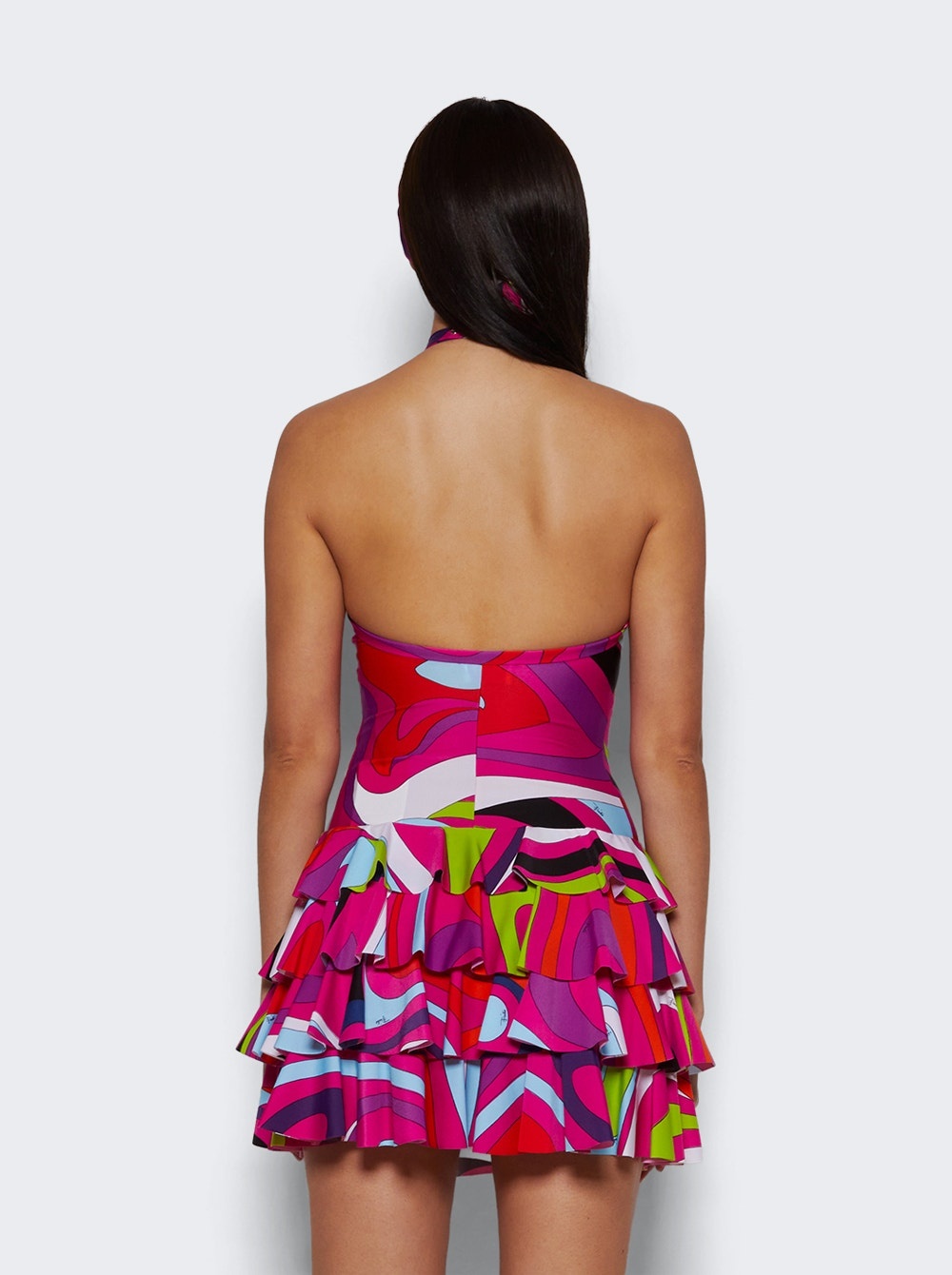 Halterneck Mini Dress Fuchsia - 5