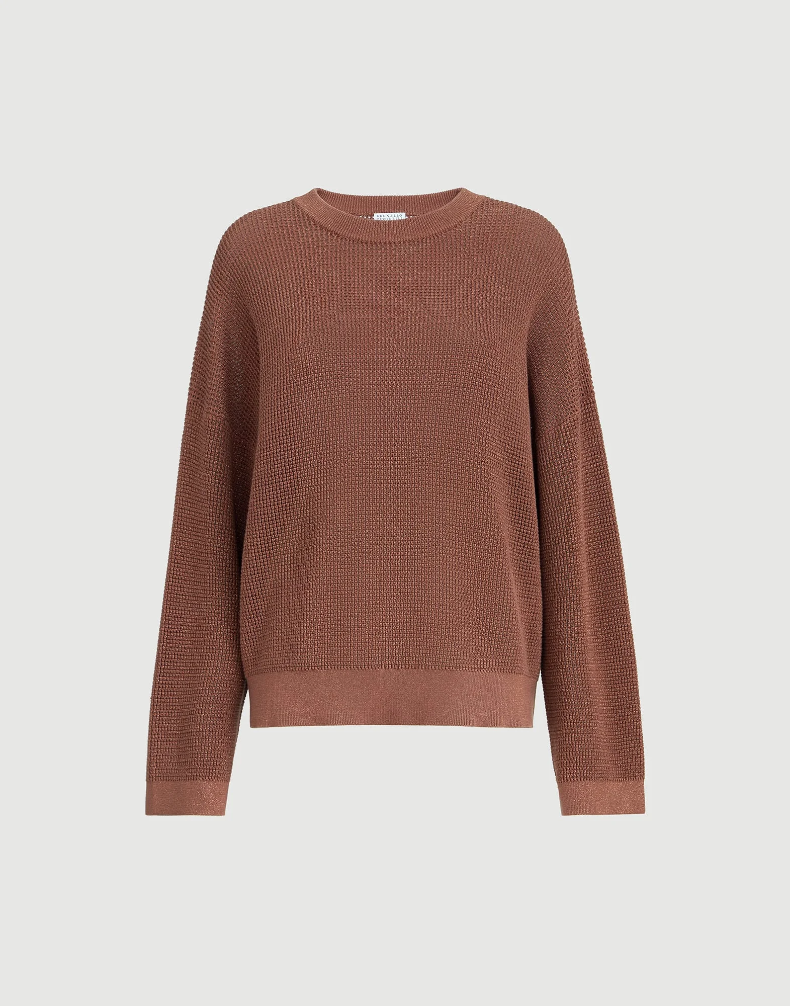 Cotton sparkling net sweater - 1