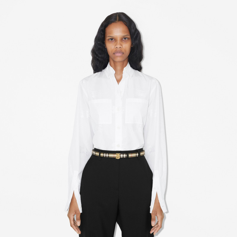 Check and Leather Reversible TB Belt 3