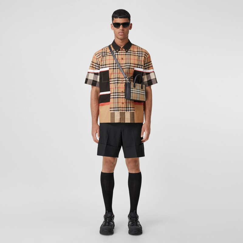 Mini Vintage Check and Leather Tote 5