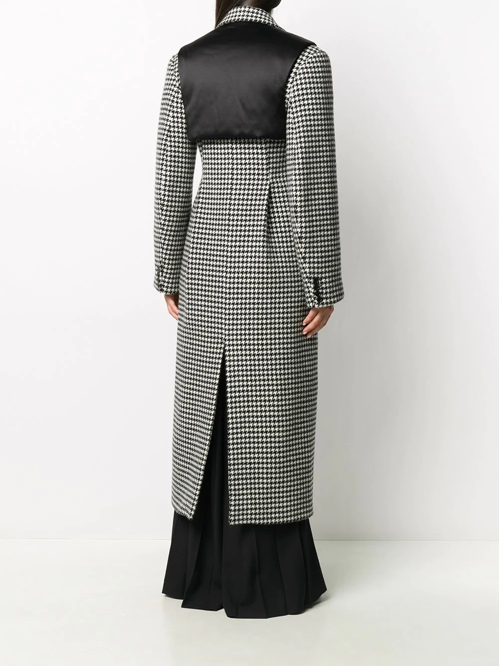 houndstooth check maxi coat - 4