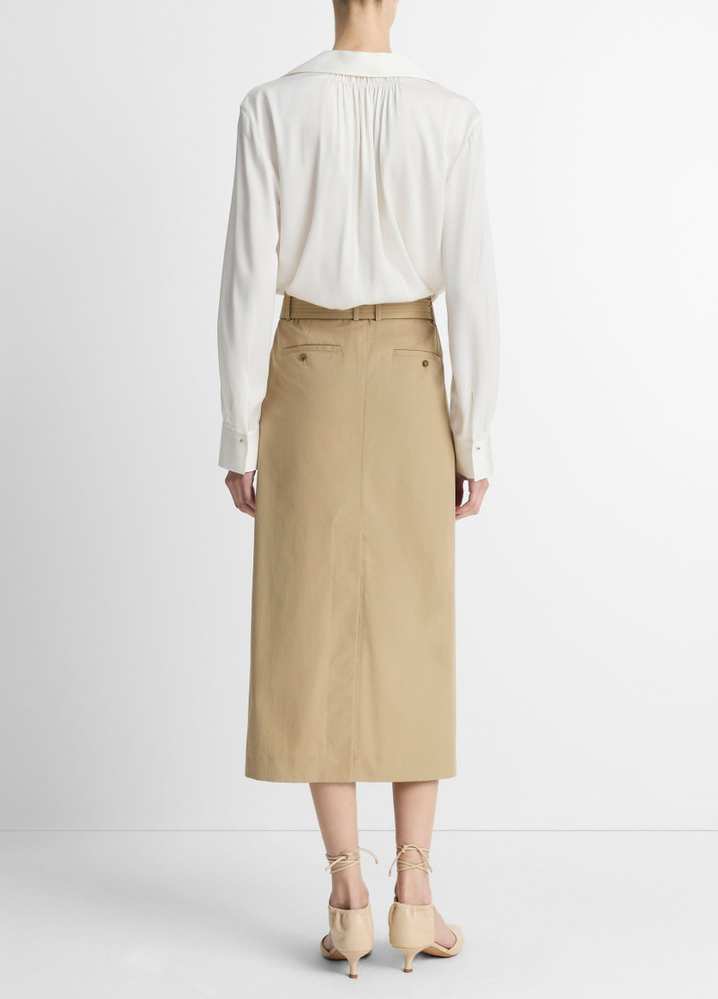 Vince Cotton Trench Pencil Skirt outlook