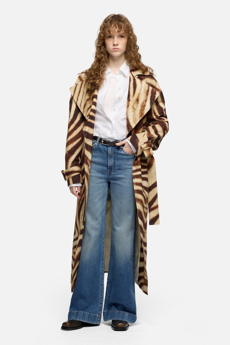 7 For All Mankind OVERSIZE BUTTON DOWN SHIRT in Cotton Voile Optical White outlook