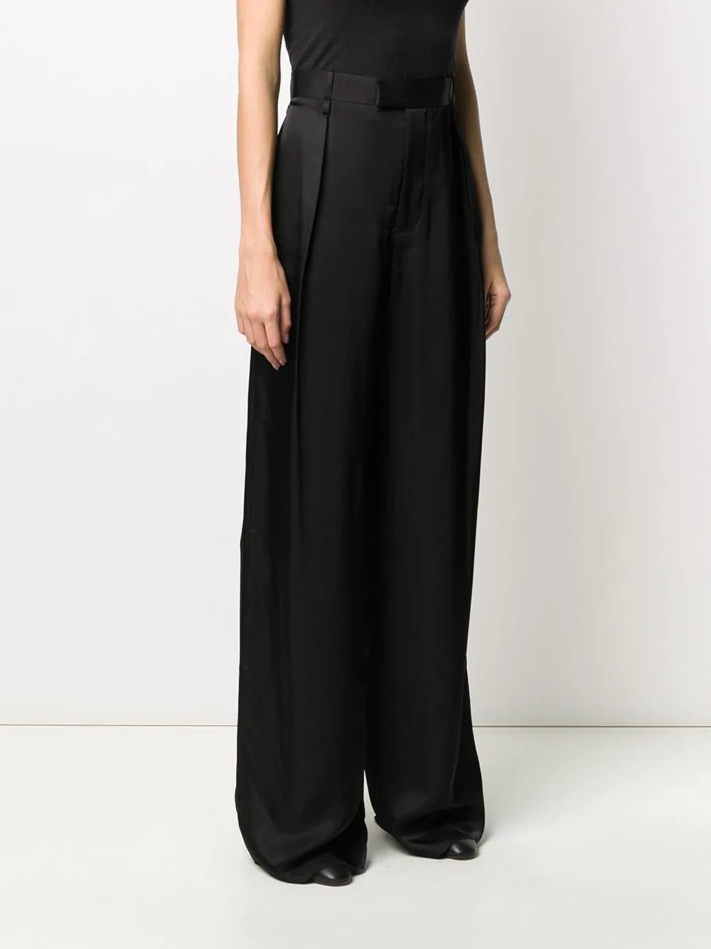 pleated wide-leg trousers - 3