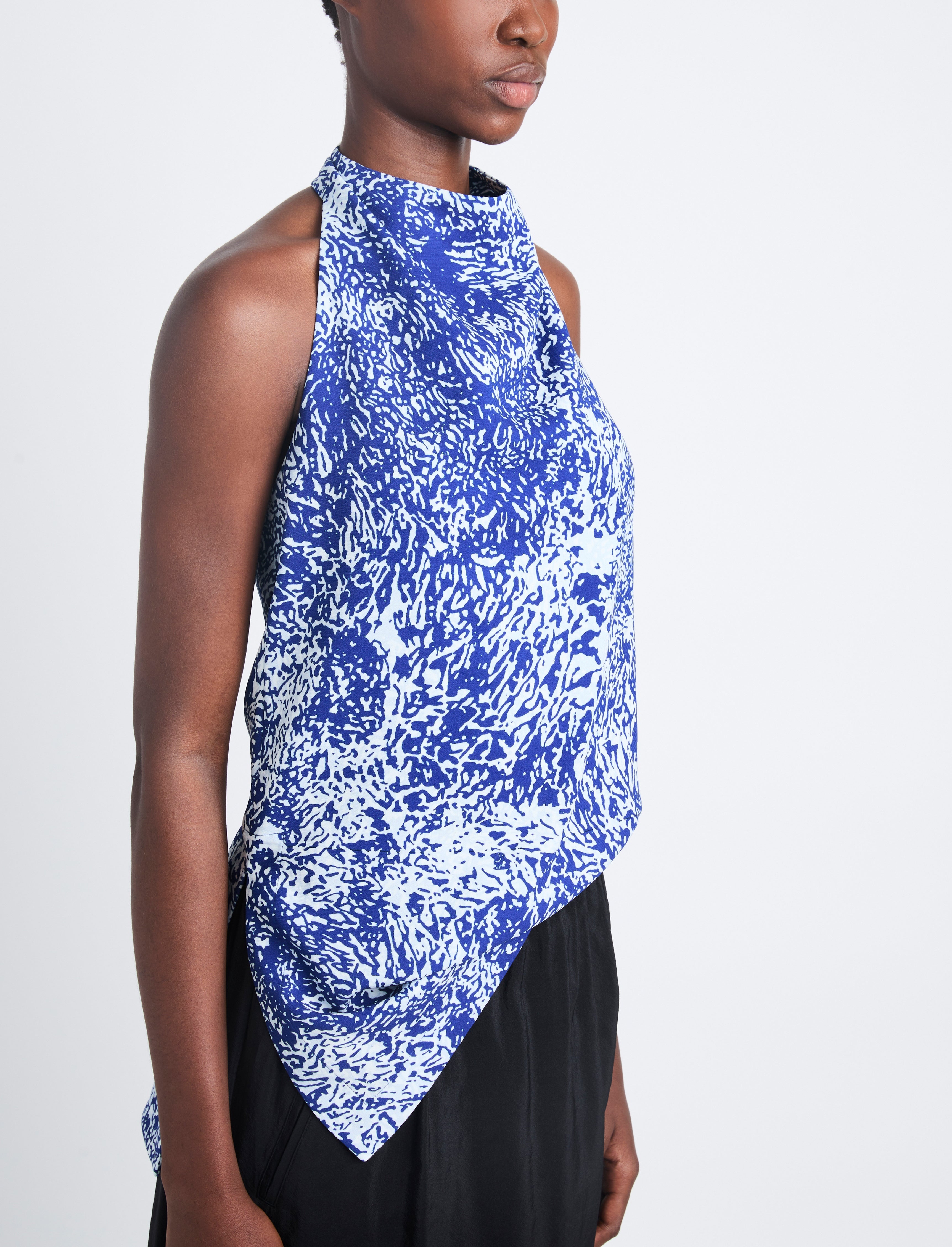 Theda Top in Printed Viscose Crepe - 6