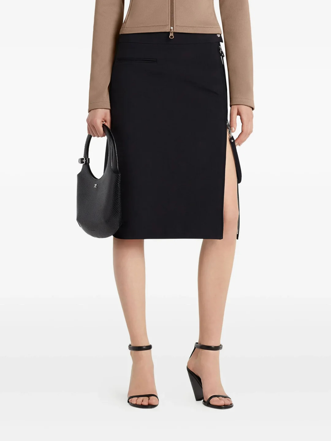 Zipped Heritage Crepe Skirt - 2