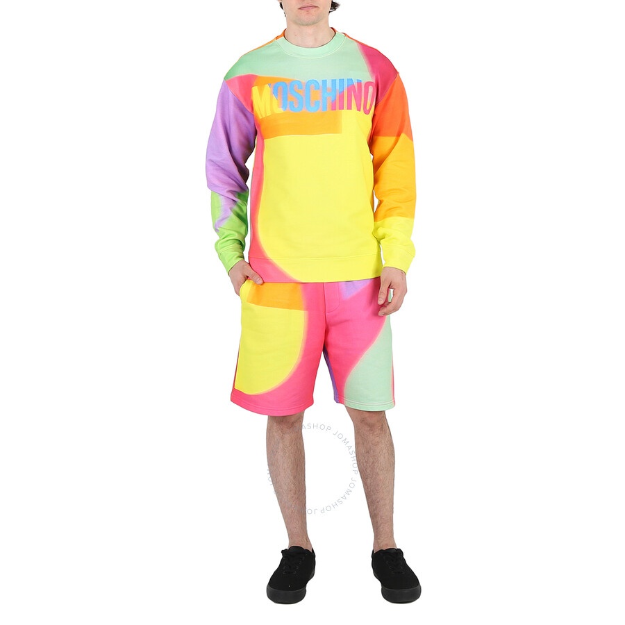 Moschino Projection Print Logo Colorblock Sweatshirt - 6