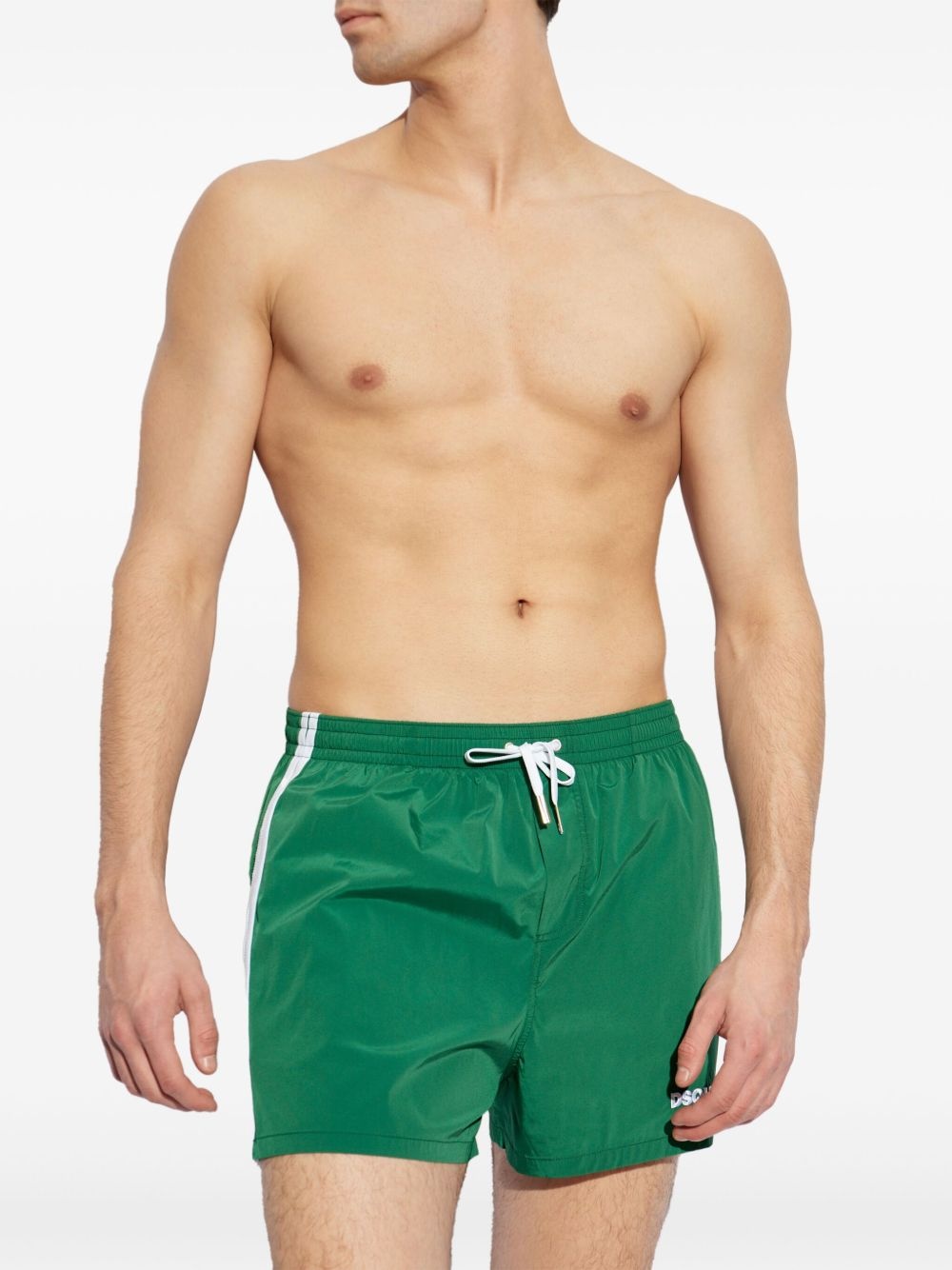 embroidered logo swim trunks - 2