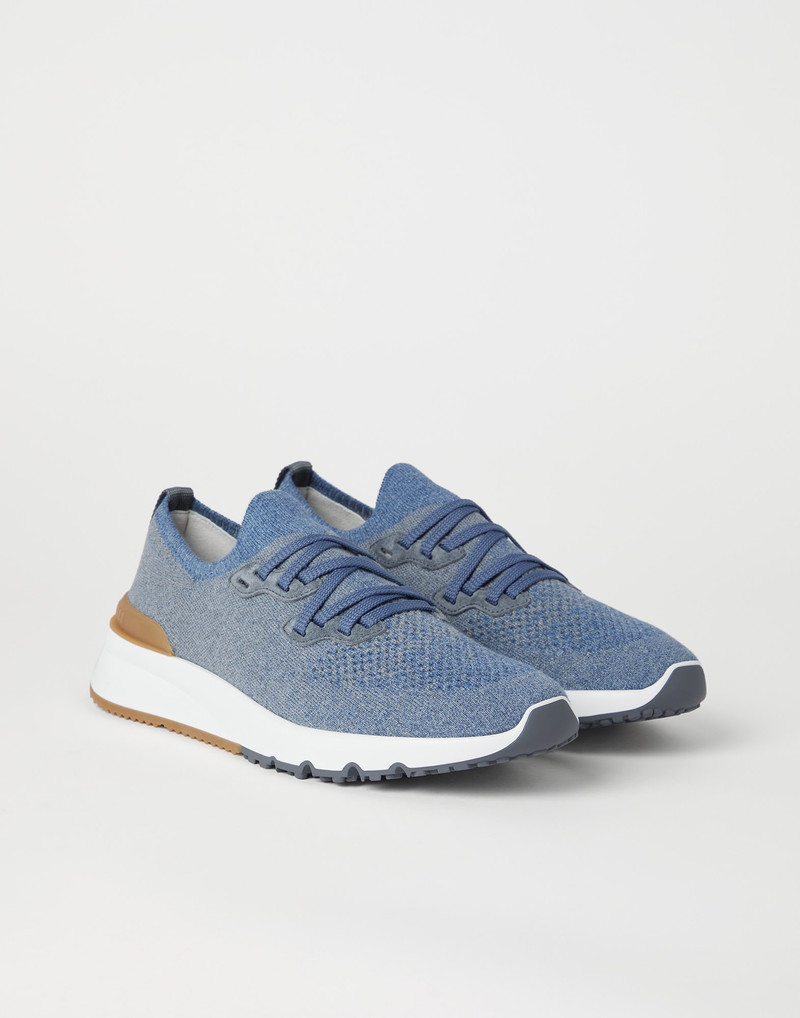 Cotton chiné knit runners 1