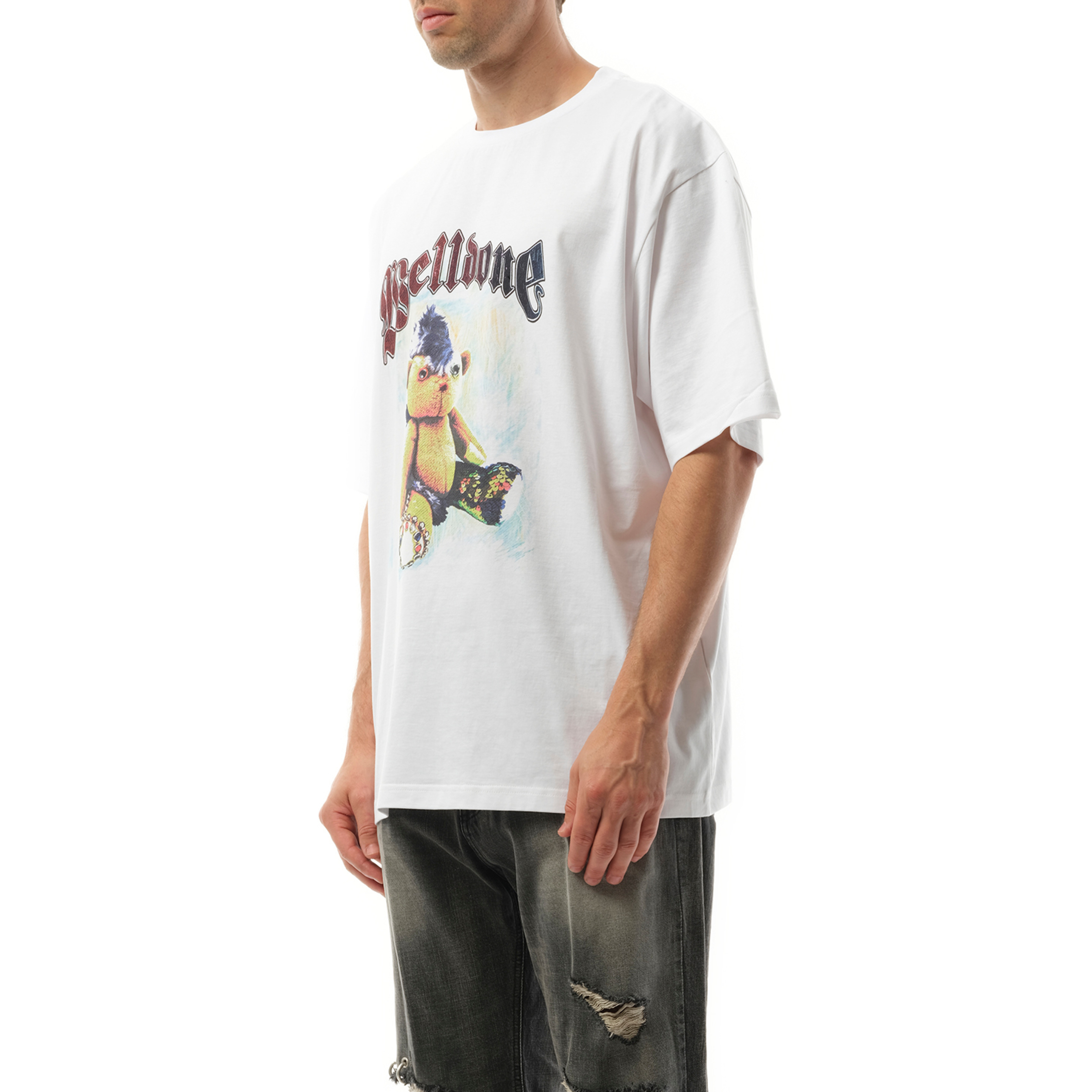 Punk Teddy T-Shirt in White - 5