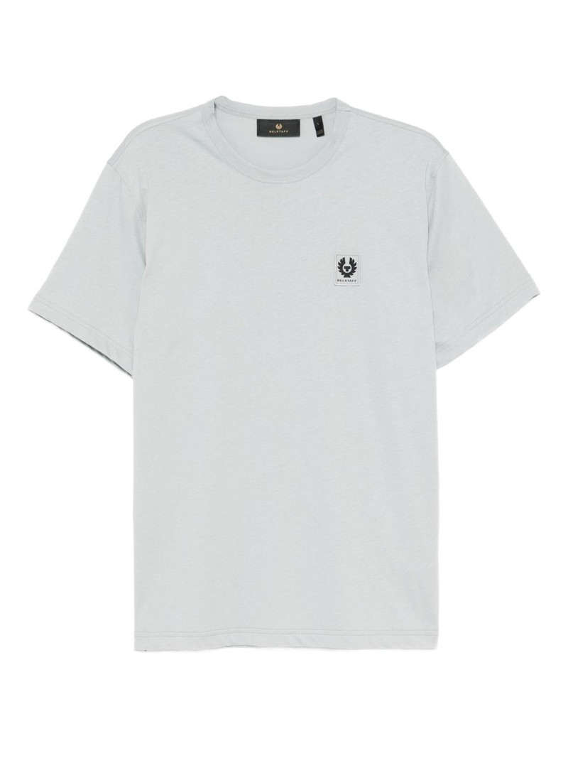 상표 잡아당기기 Crewneck 면 Jersey 티셔츠 1