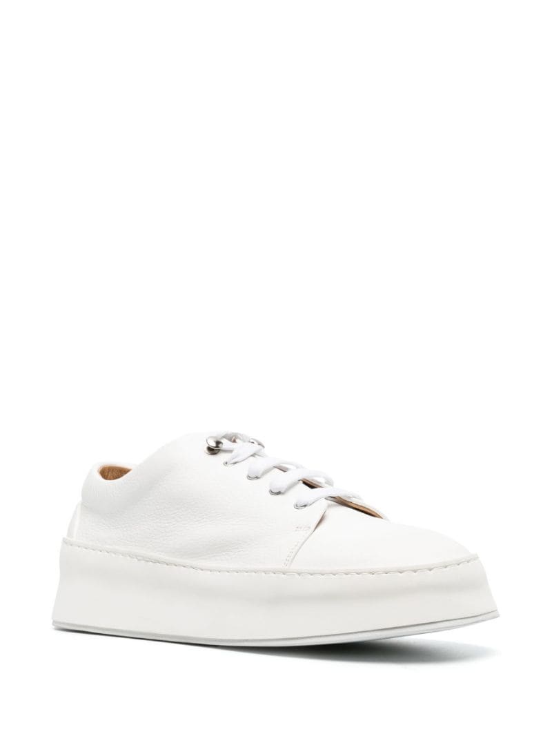 panelled lace-up low-top sneakers - 2