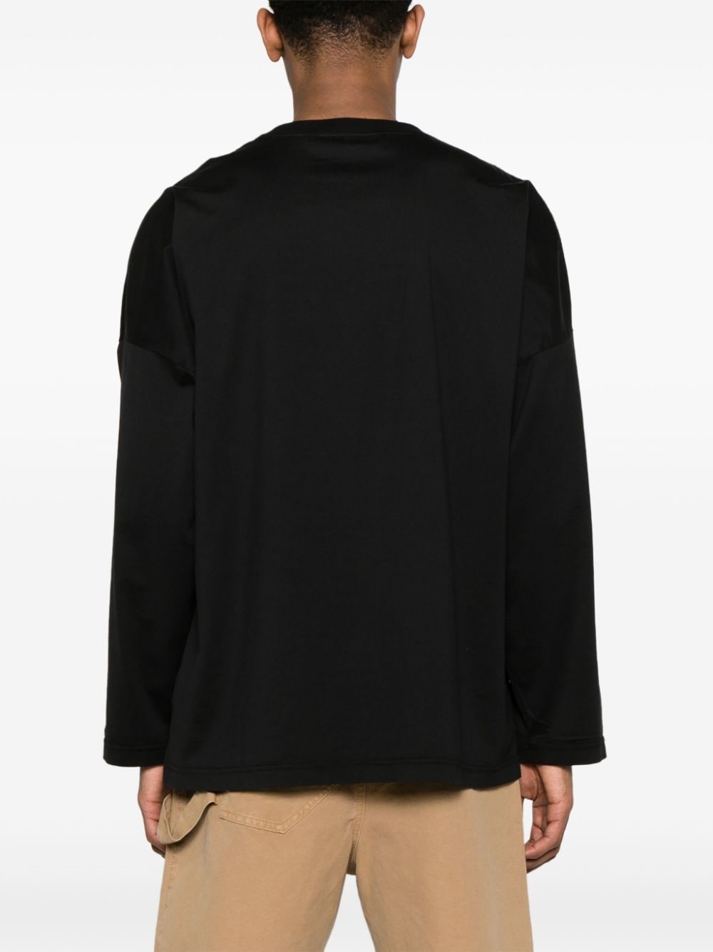 monogram-embroidered cotton T-shirt - 4