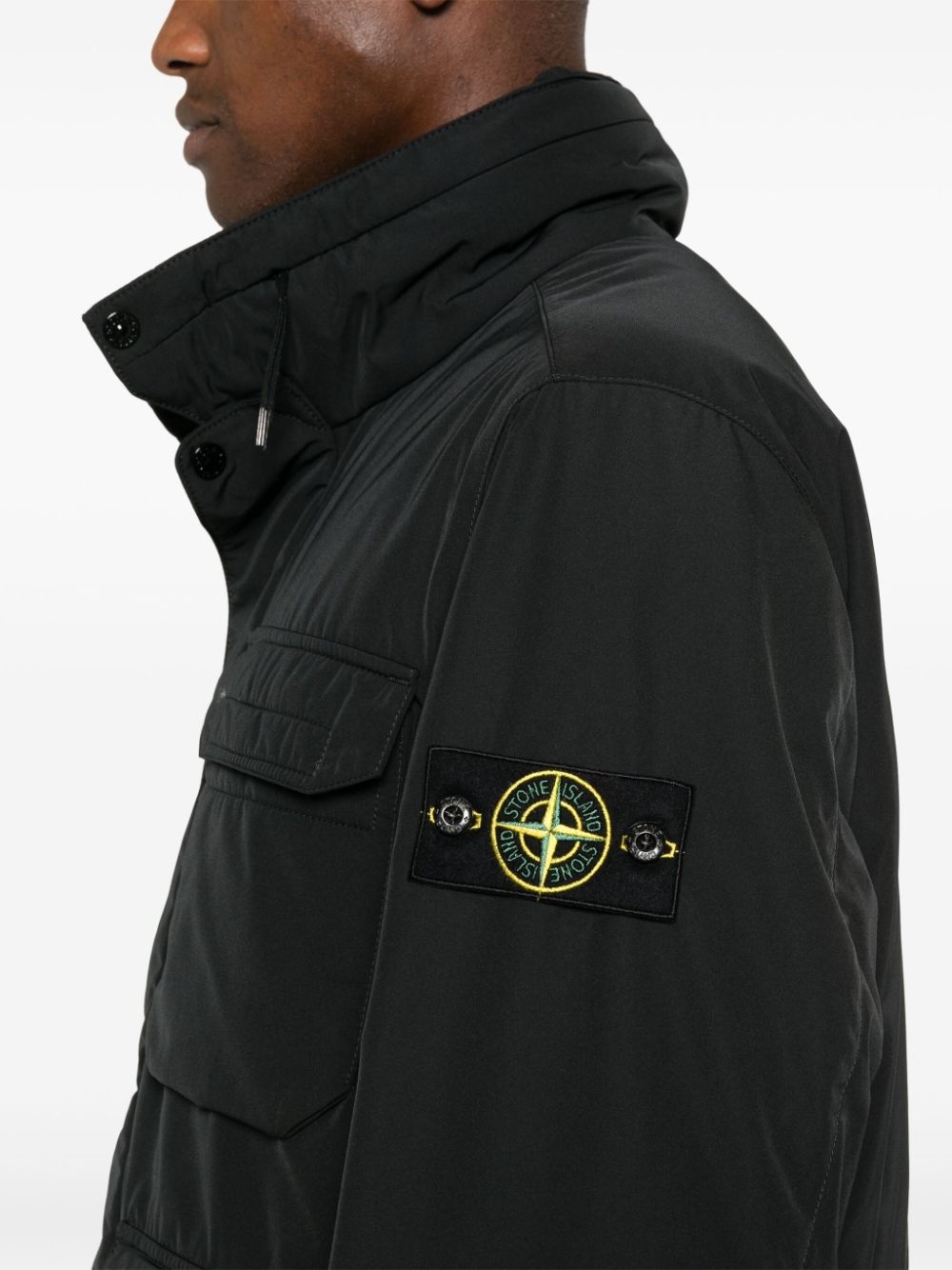 Compass-badge puffer jacket - 5