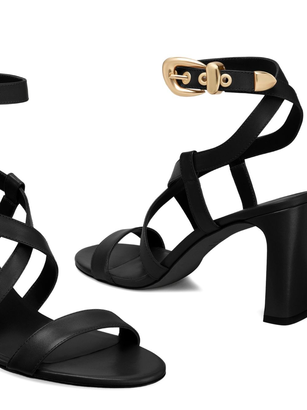buckle-embellished crossover sandals - 4