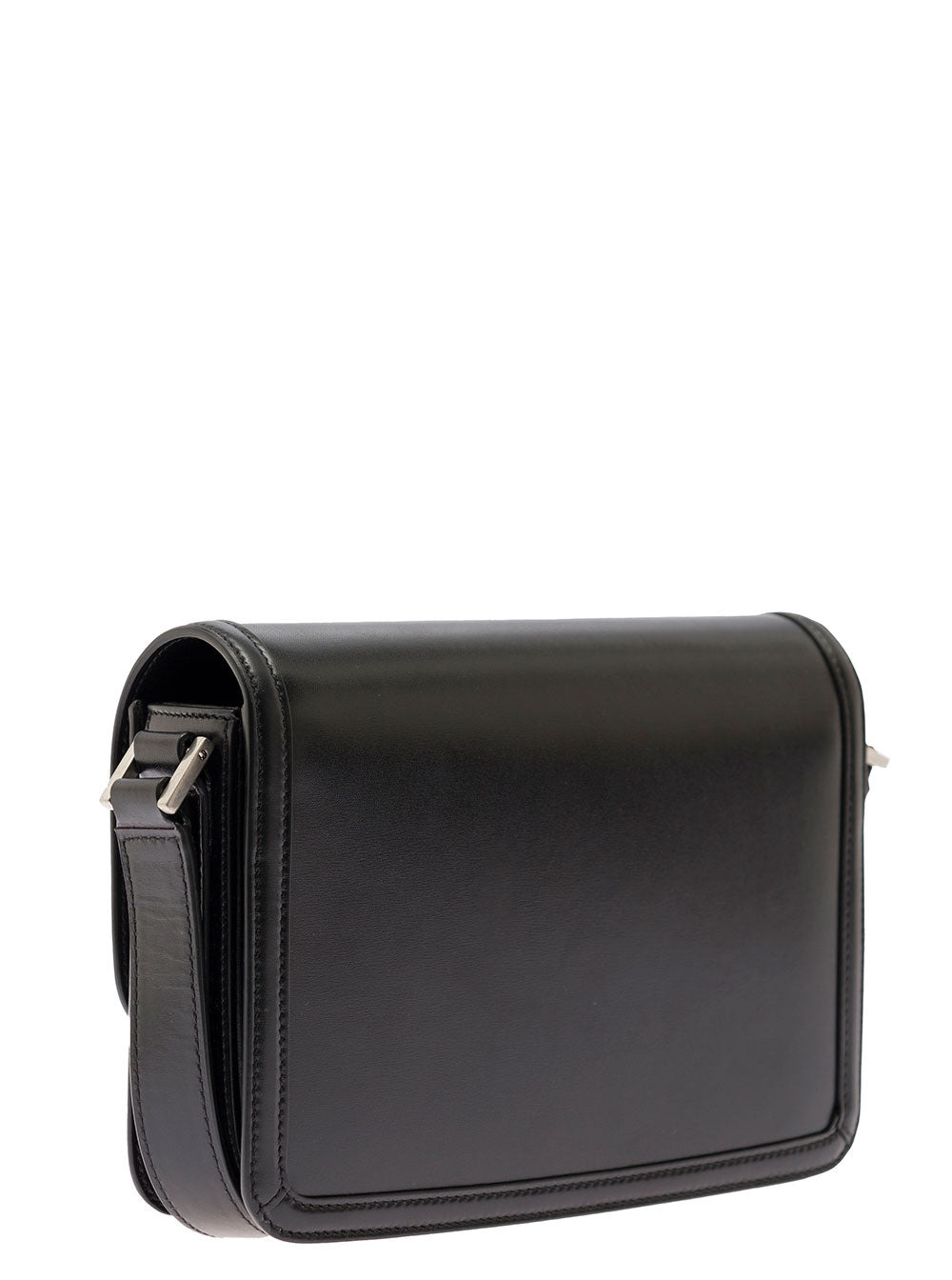 Saint Laurent Men Black Messenger Bag With Cassandre Detail In Smooth Leather Man - 2