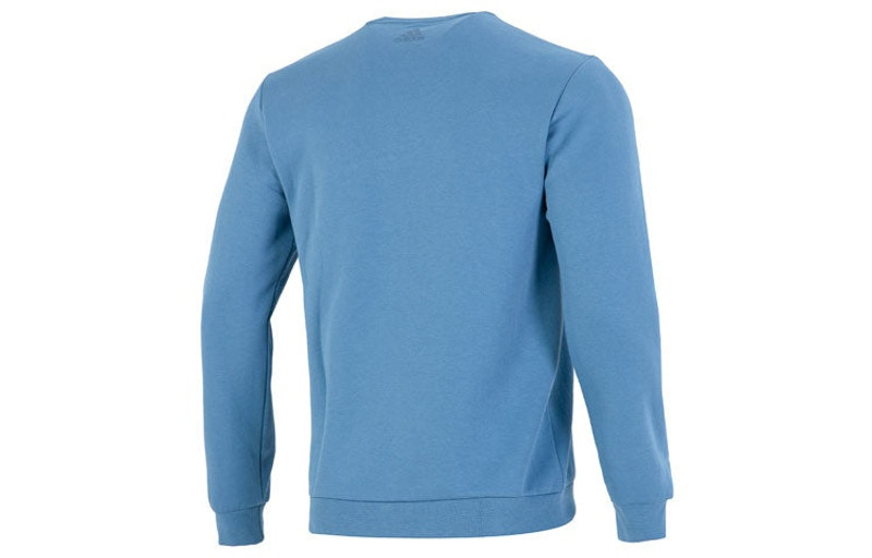 adidas Men's adidas Mh Crew Swt Athleisure Casual Sports Logo Round Neck Autumn Sky Blue HM2963 outlook