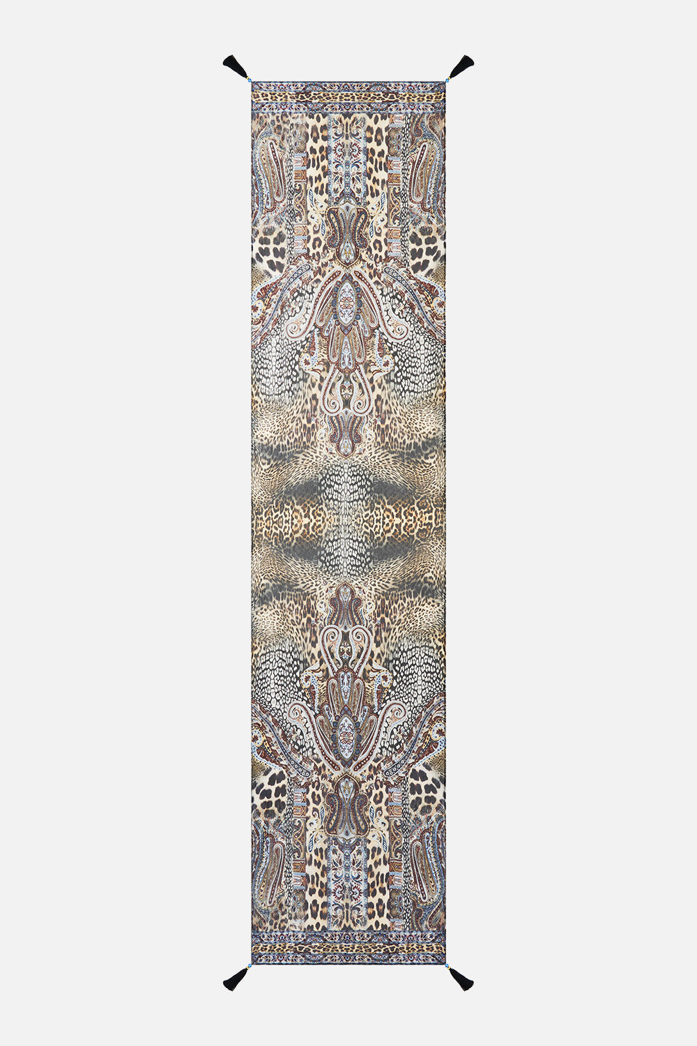LONG SILK CRINKLE CHIFFON SCARF - 2
