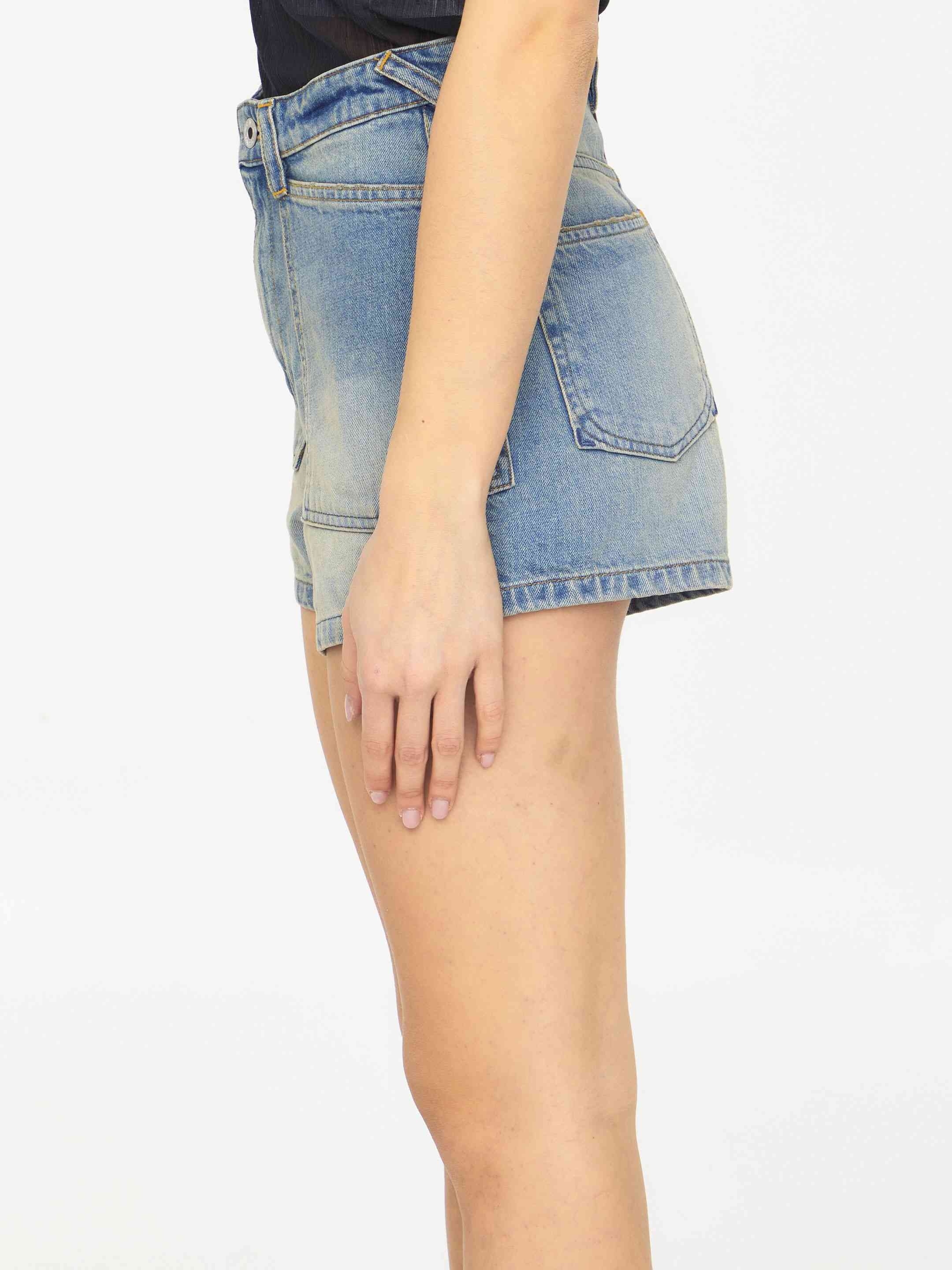 Kenzo Women Light-Blue Denim Shorts - 3