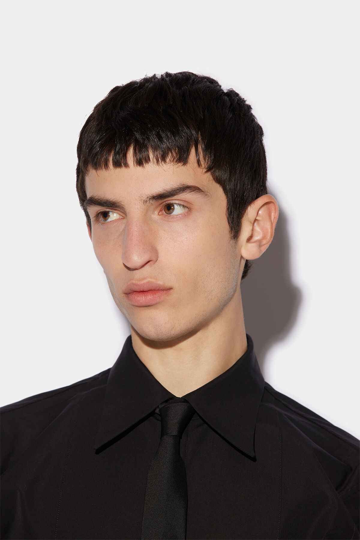 IBRA BLACK ON BLACK SLIM FIT TUX SHIRT - 4