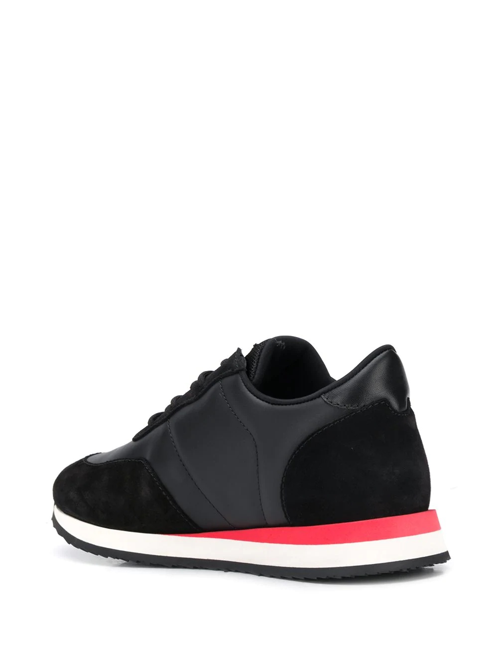 low top panelled sneakers - 3