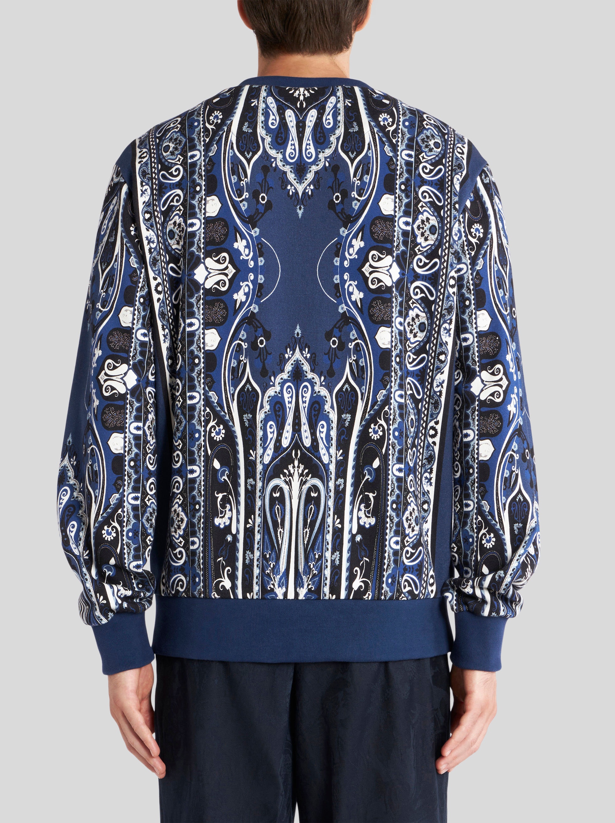 ROUND NECK SWEATSHIRT WITH PLACED PRINT - 4