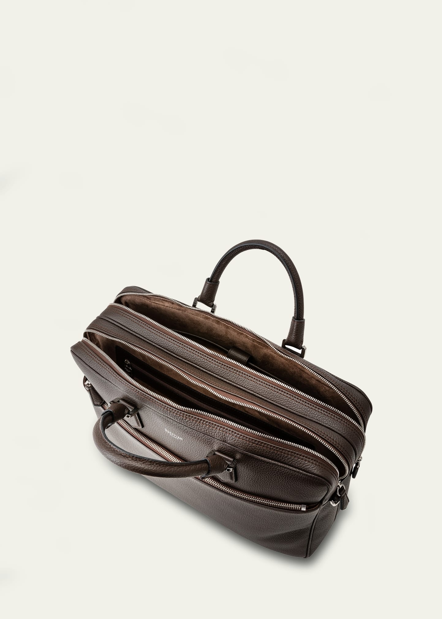 Men's Cachemire Leather Briefcase - 3