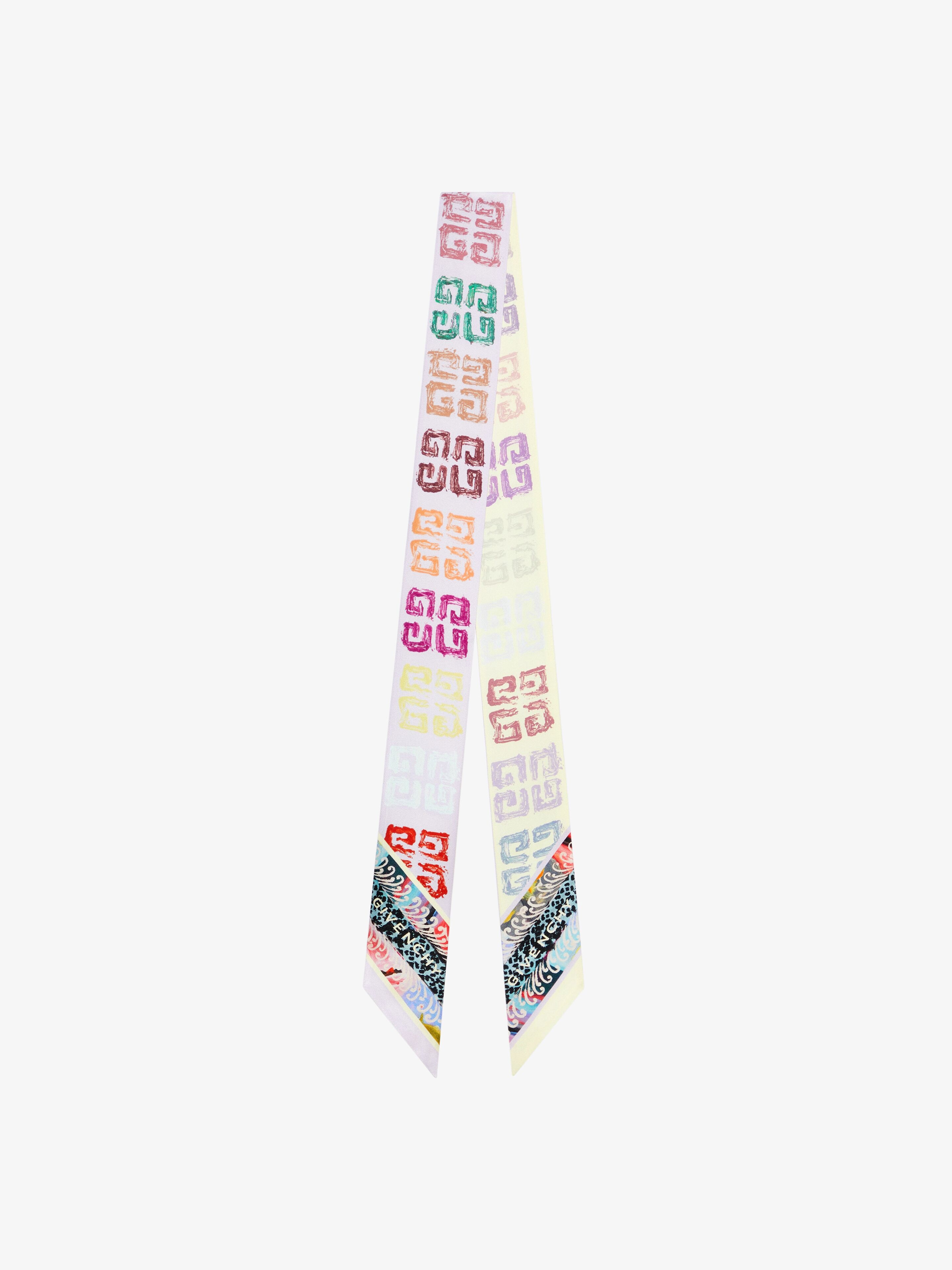 SCARF IN SILK WITH STENCIL EFFECT 4G PRINT - 1