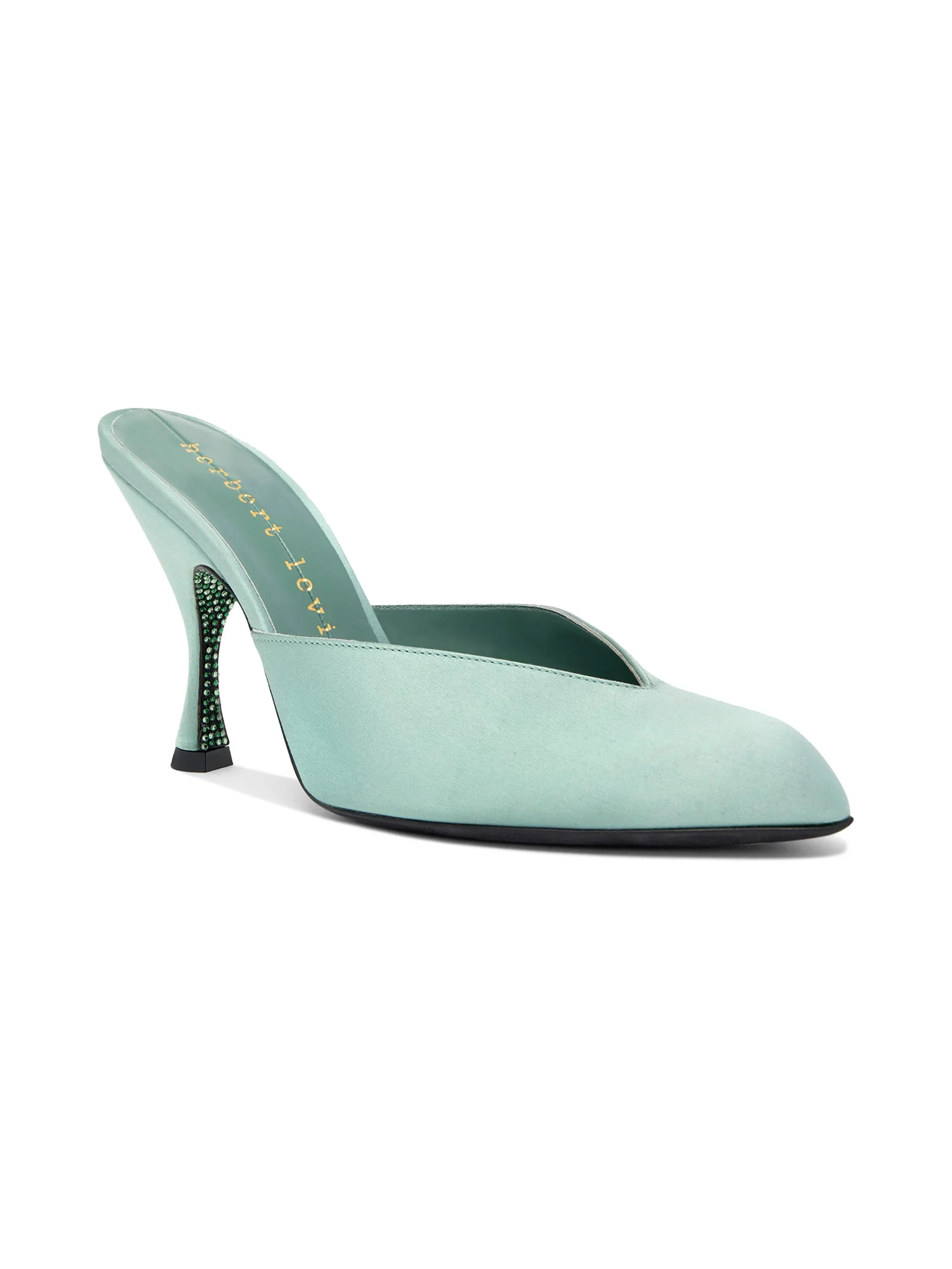 Women's Sitting Pretty 95MM Satin Mules - Sea Foam - 1