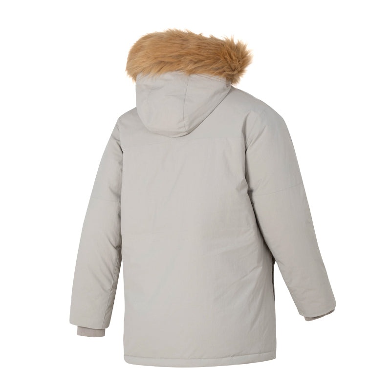 New Balance Warm Hooded Down Jacket 'Grey Brown' AMJ34323-SEN - 2