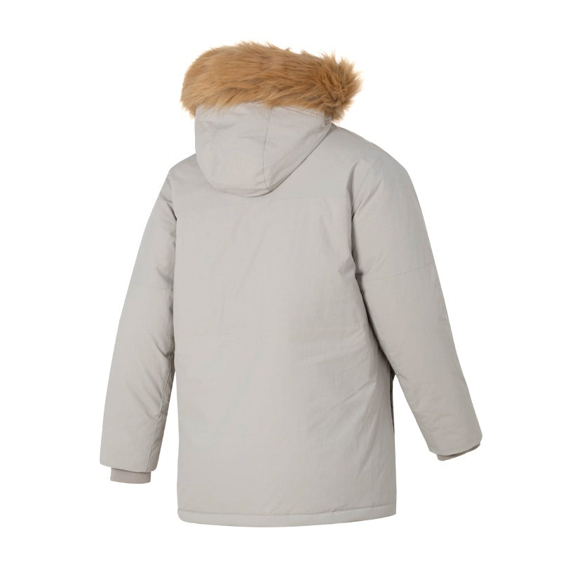 New Balance New Balance Warm Hooded Down Jacket 'Grey Brown' AMJ34323-SEN outlook