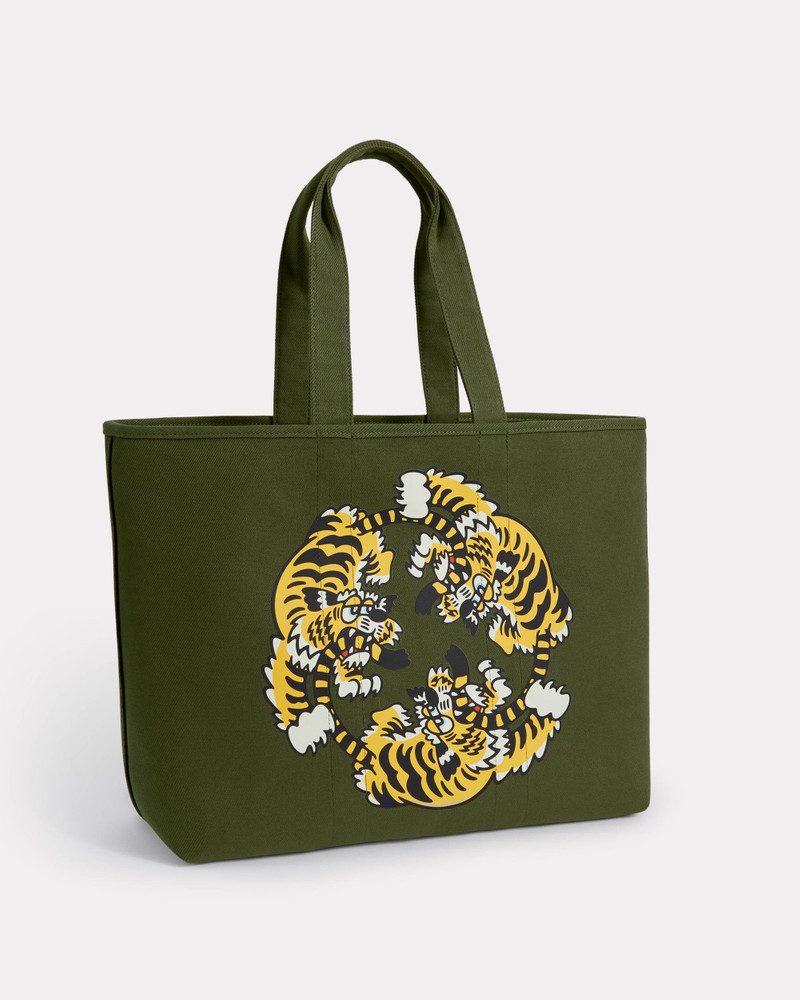 'KENZO VERDY MARKET' reversible large tote bag in canvas 1