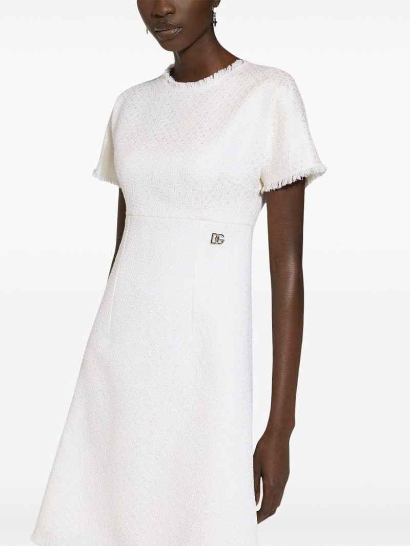 appliquÃ©-logo bouclÃ© mini dress 5