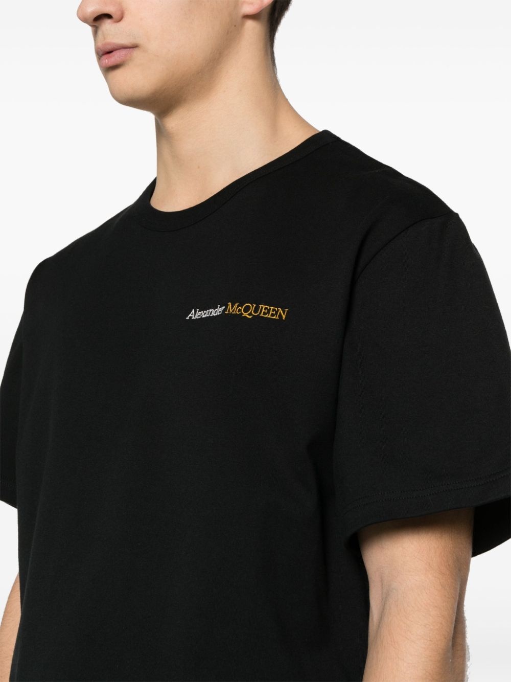 embroidered-logo cotton T-shirt - 5