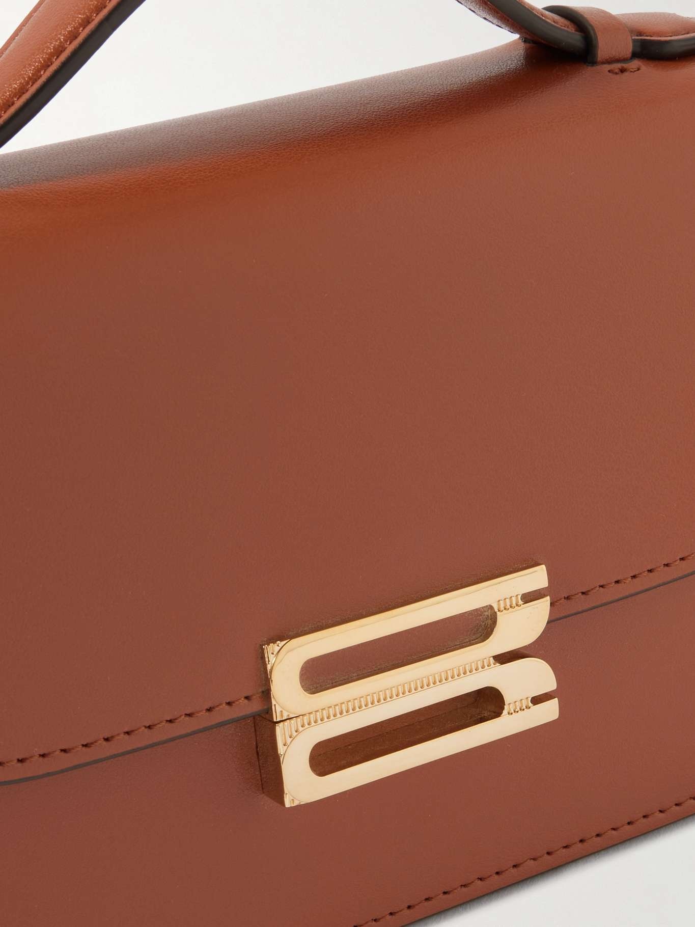 Dorian mini leather shoulder bag Tan - 4
