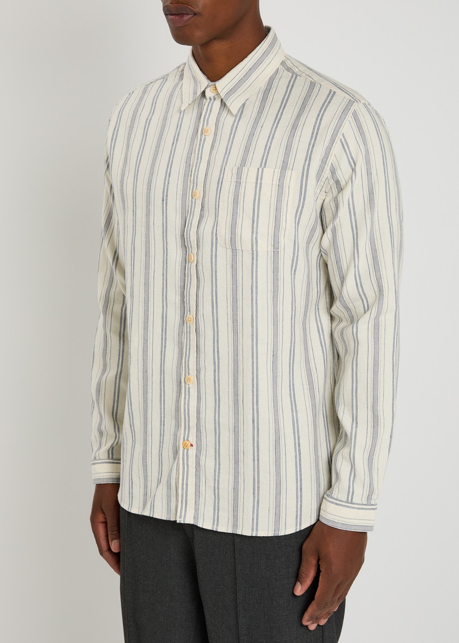 Oliver Spencer New York Special Striped Linen-blend Shirt - 2