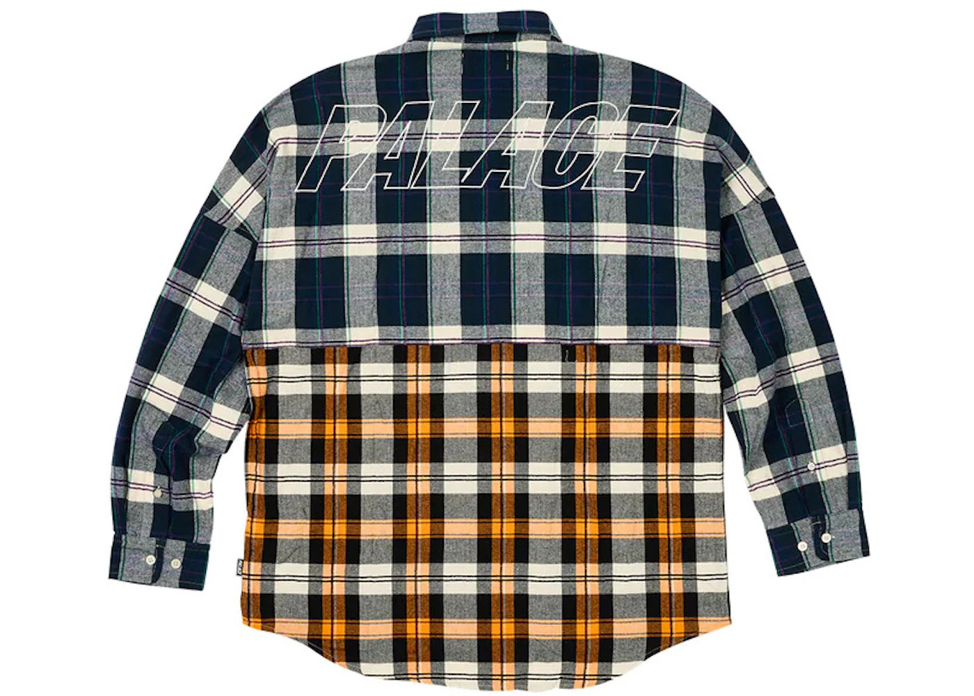 Palace Checkmate Drop Shoulder Shirt Navy - 2
