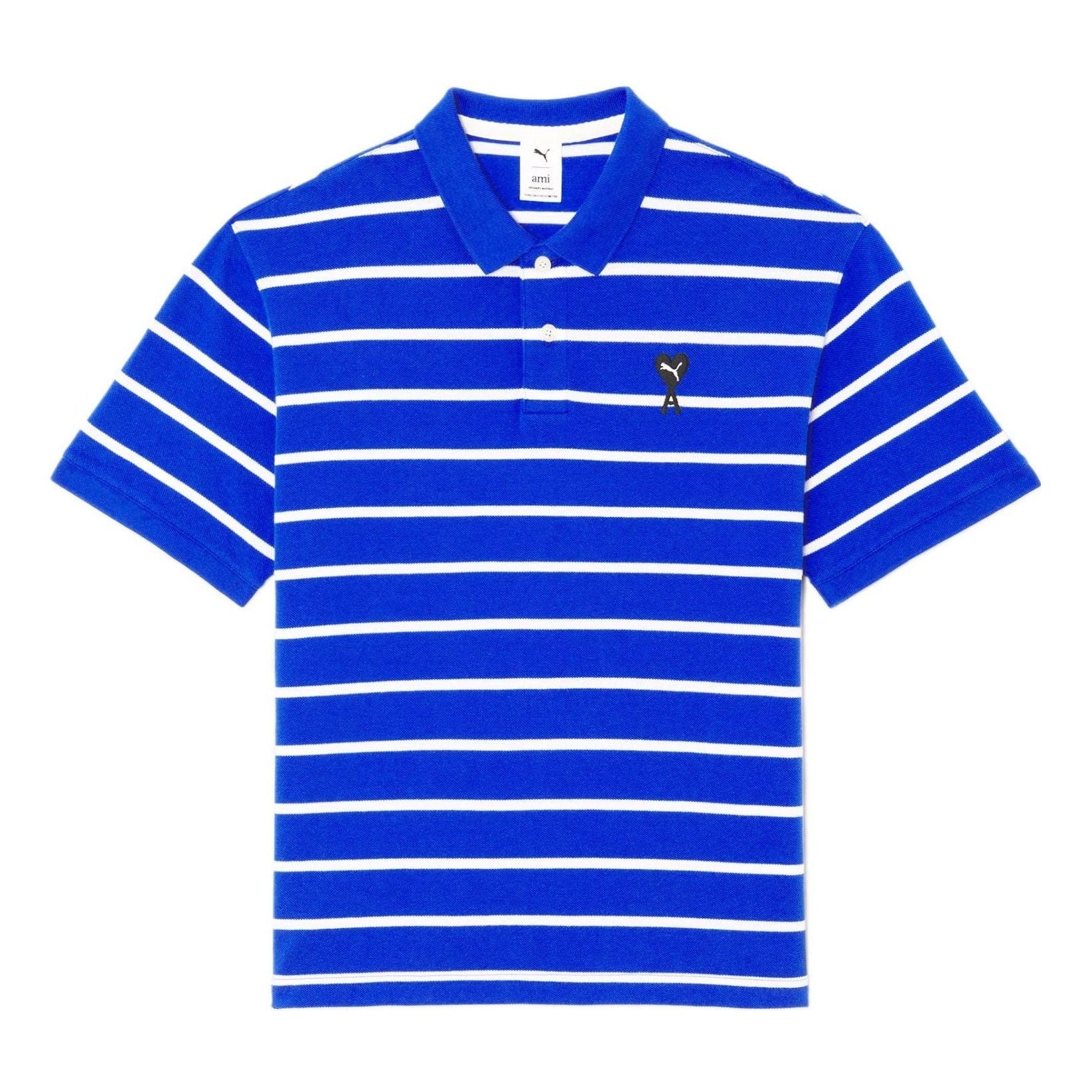PUMA X AMI Short Sleeve Polo Shirt 'Blue' 534067-93 - 1