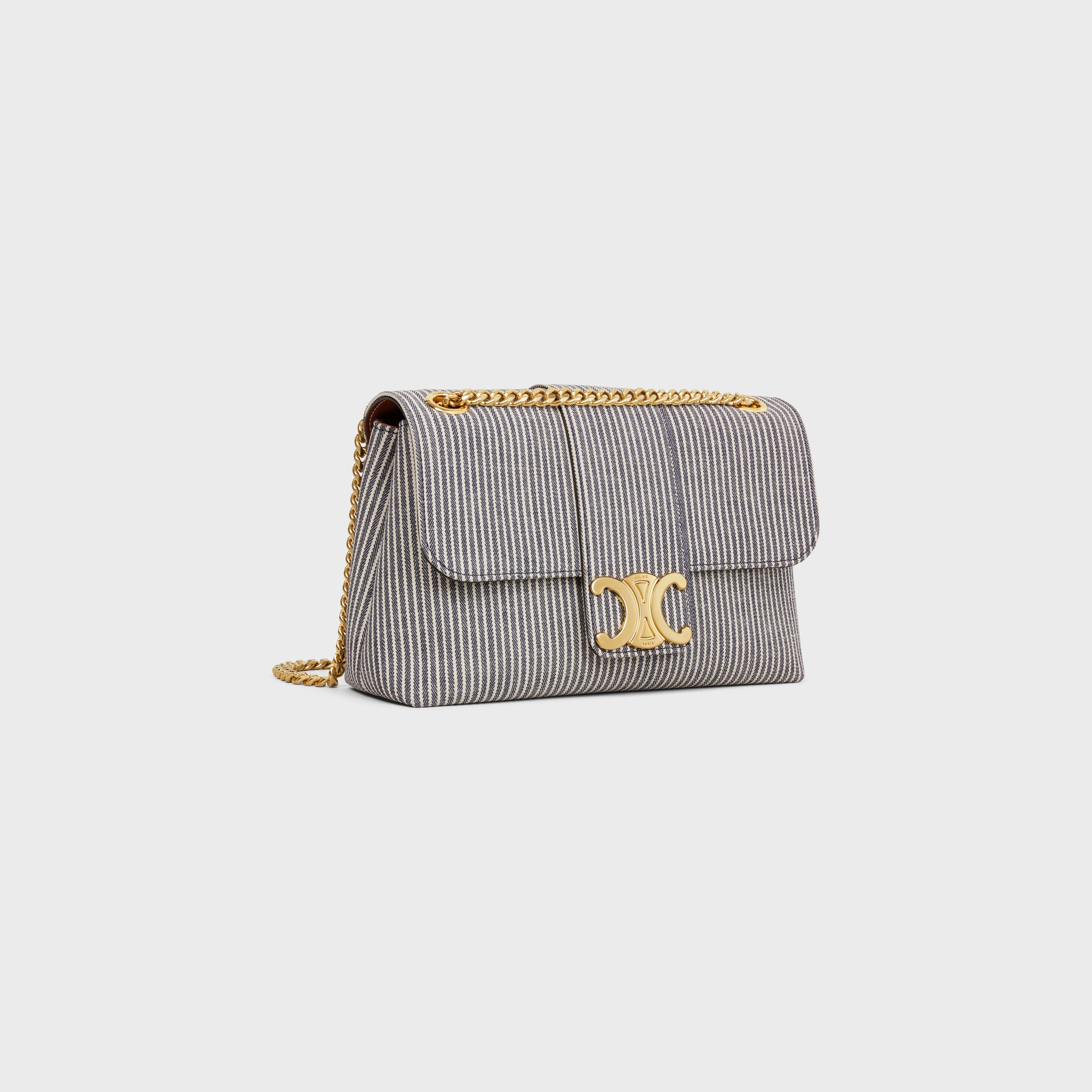 Medium Celine Victoire Bag in striped textile - 2