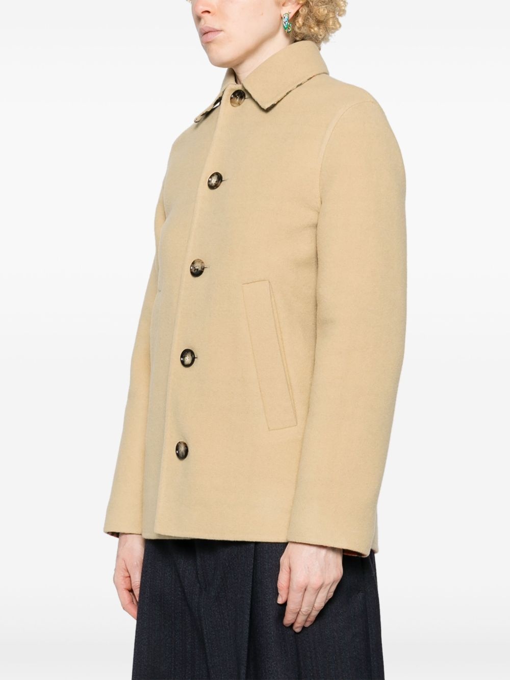 single-breasted wool jacket - 3