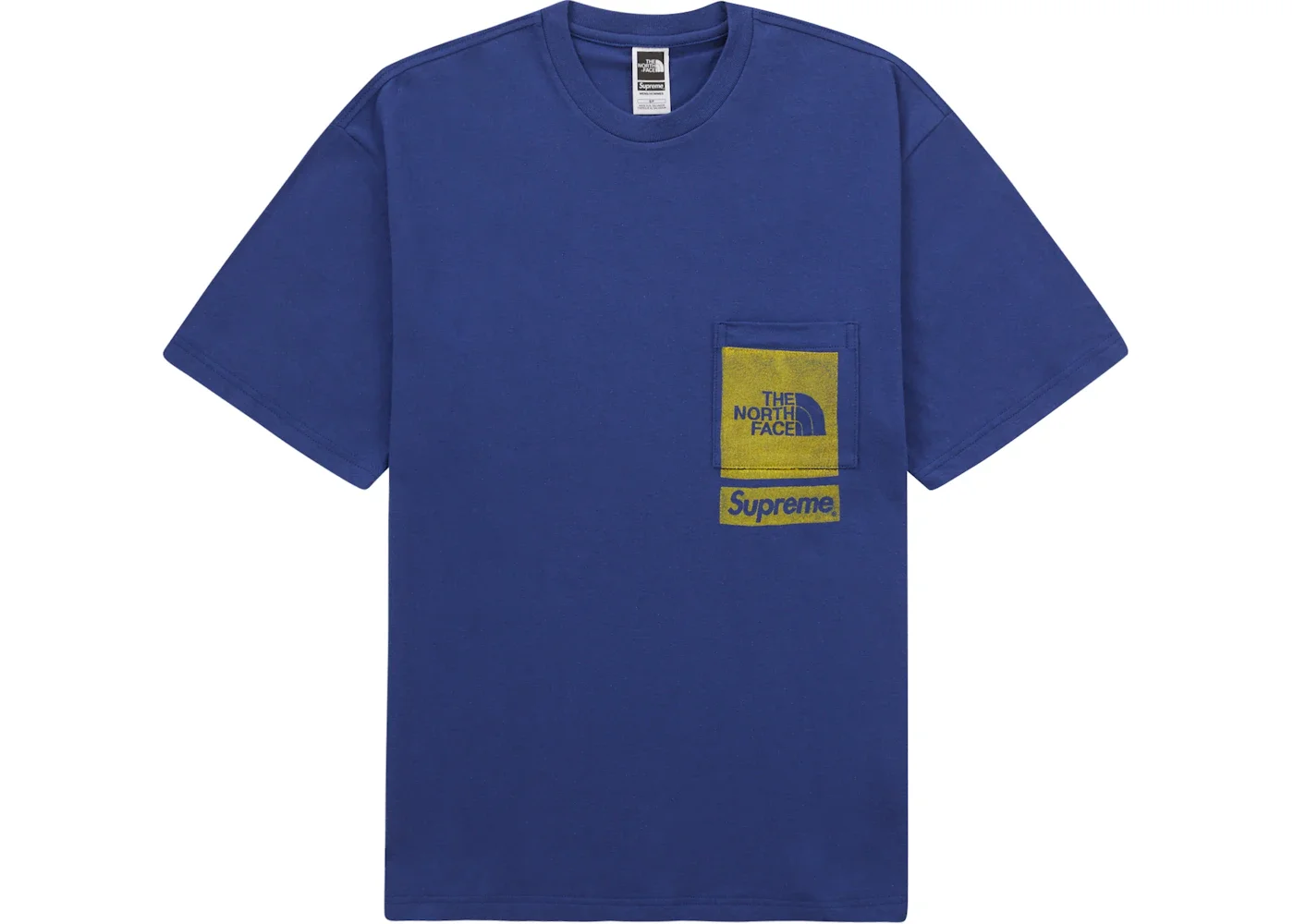 Supreme The North Face Printed Pocket Tee Navy - 1