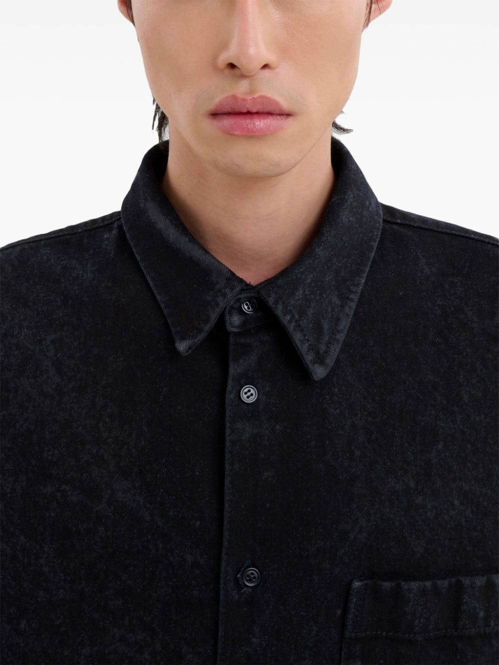 logo-patch cotton shirt - 5