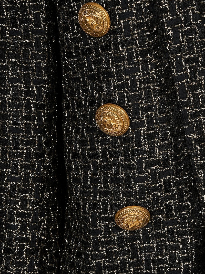 Lurex tweed collarless jacket - 4