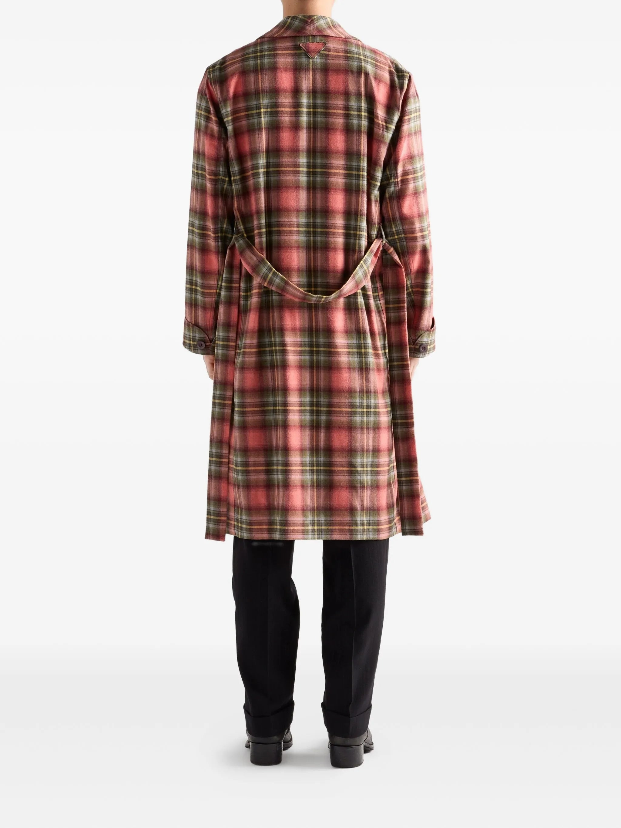 cotton robe single-breasted coat - 3